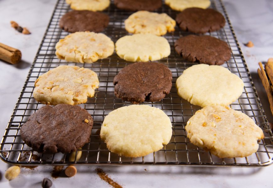 rack of shortbread cookies