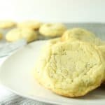 Chewy Lemon Sugar Cookies are pale, chewy and sugary.