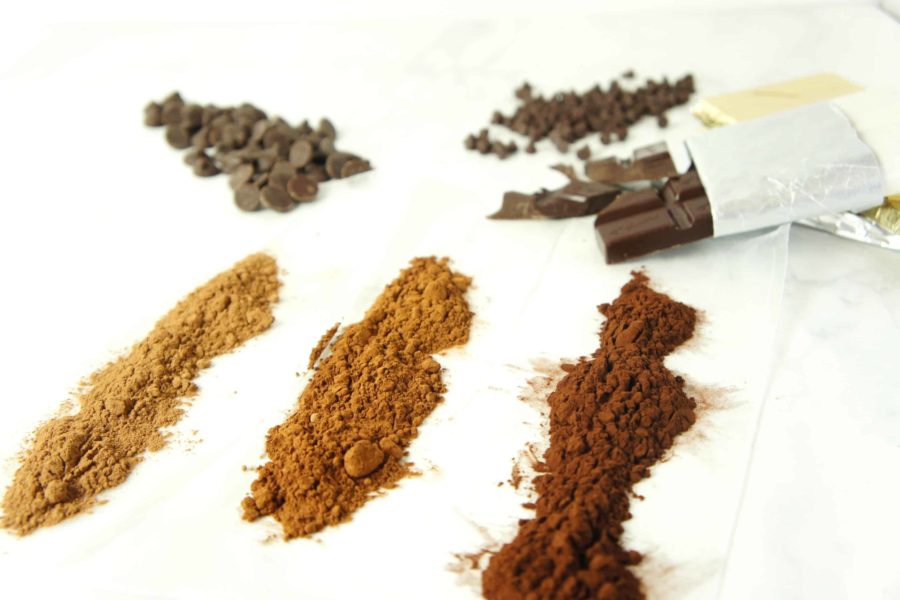 A Variety of chocolate used in cooking