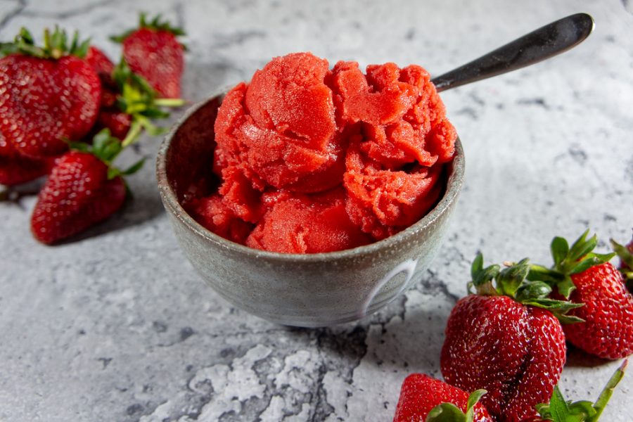 Homemade Strawberry Sorbet The Flour Handprint