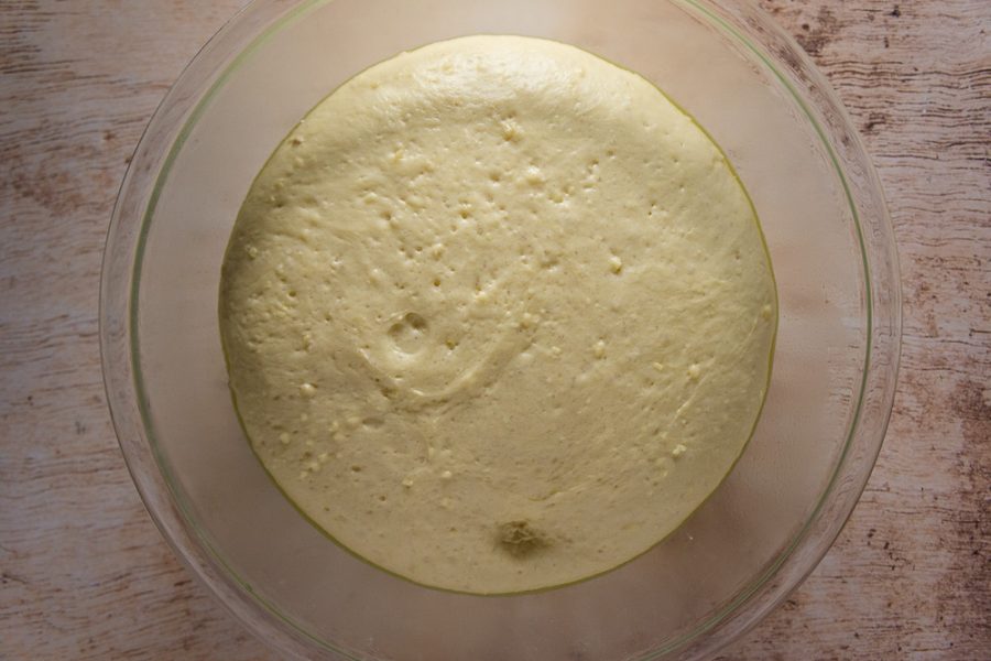 bread dough doubled in size