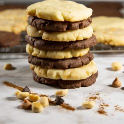 stack of shortbread cookies