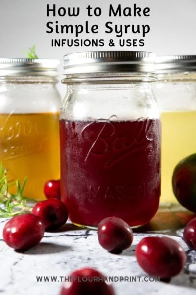 3 jars of flavored simple syrups