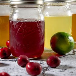 4 jars of infused simple syrup