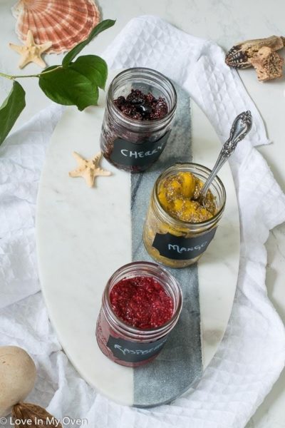 3 jars of chia seed jam
