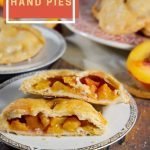 a peach hand pie sliced open