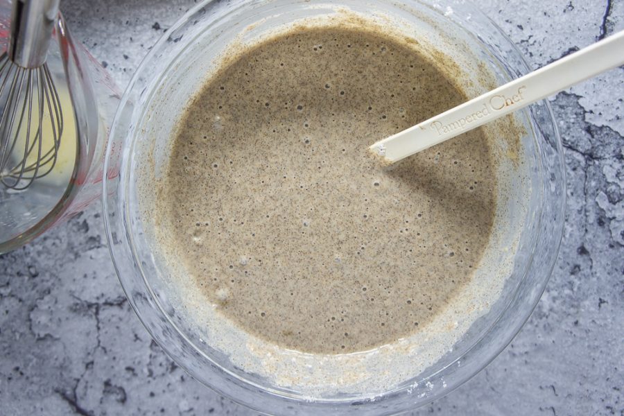 buckwheat pancake recipe batter in a bowl