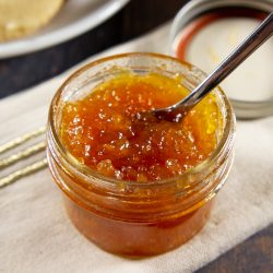 loquat jam in a small jar