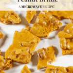 A close up of shattered peanut brittle