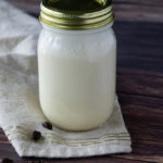a jar of homemade coffee creamer