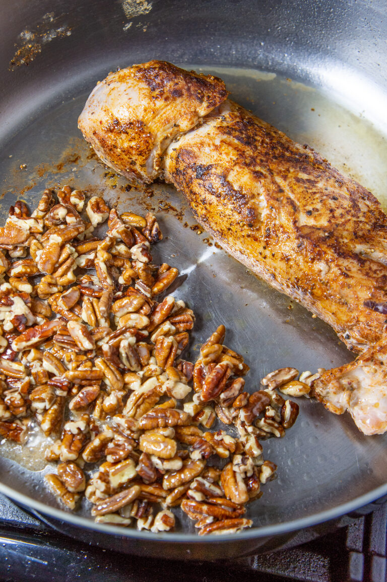Mustard Pork Tenderloin With Spinach Salad