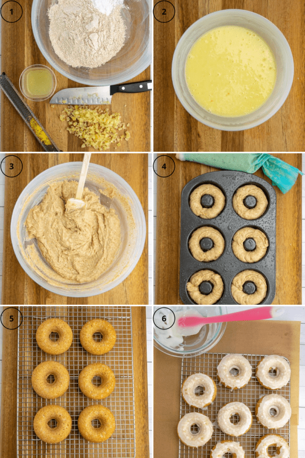 the process for making lemon baked donuts