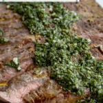 grilled flank steak with chimichurri