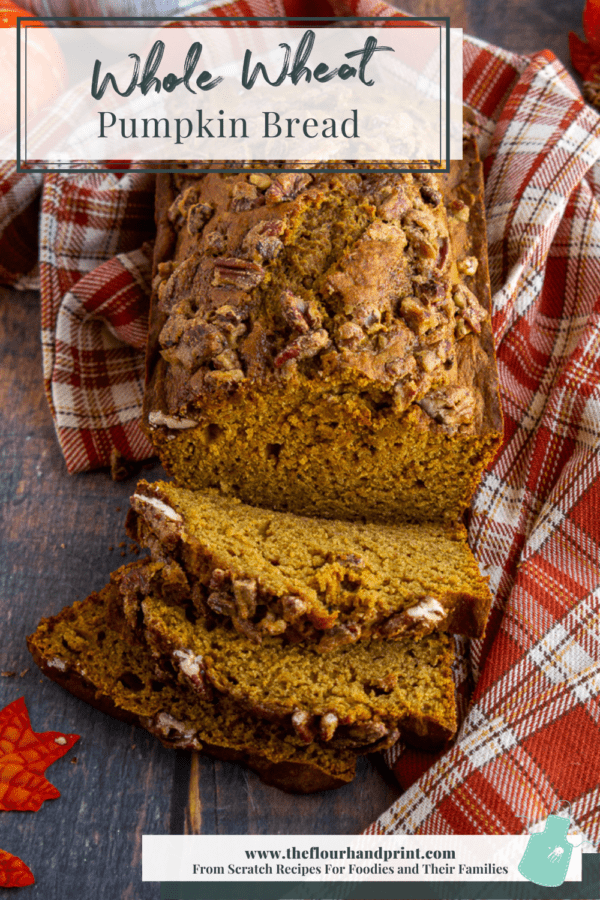 healthy pumpkin bread with several slices layered in front