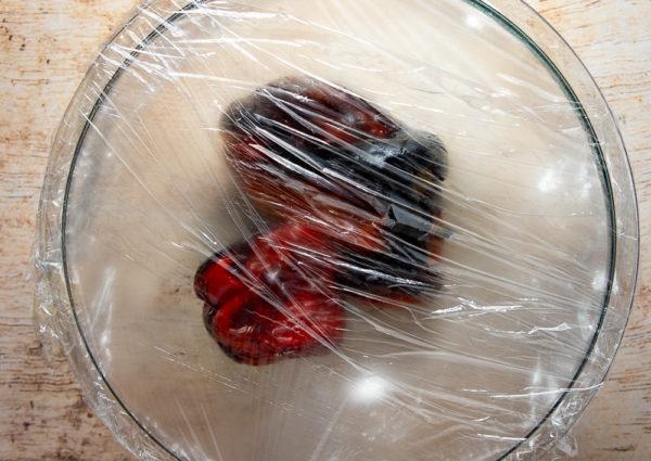 peppers steaming in a bowl