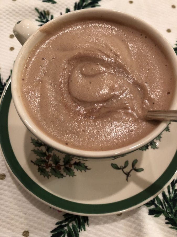 a cup of french hot chocolate