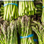fresh bundles of asparagus