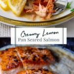 pan seared salmon with a cream lemon sauce