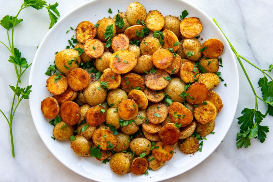 Easy Oven Roasted Baby Potatoes The Flour Handprint